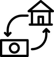 Home outline icon symbol vector image. Illustration of the house real estate graphic property design image