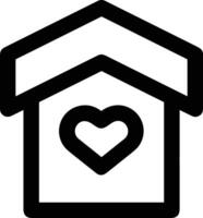 Home outline icon symbol vector image. Illustration of the house real estate graphic property design image