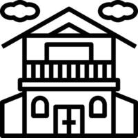 Home outline icon symbol vector image. Illustration of the house real estate graphic property design image