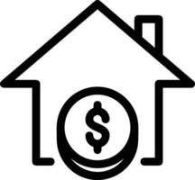 Home outline icon symbol vector image. Illustration of the house real estate graphic property design image