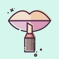 Icon Lip Liner. related to Cosmetic symbol. MBE style. simple design editable. simple illustration vector