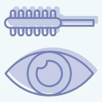 Icon Mascara. related to Cosmetic symbol. two tone style. simple design editable. simple illustration vector