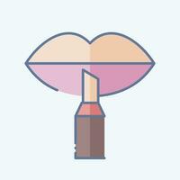 Icon Lip Liner. related to Cosmetic symbol. doodle style. simple design editable. simple illustration vector