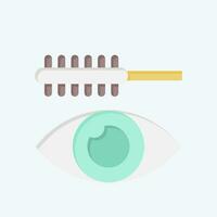 Icon Mascara. related to Cosmetic symbol. flat style. simple design editable. simple illustration vector