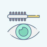 Icon Mascara. related to Cosmetic symbol. doodle style. simple design editable. simple illustration vector