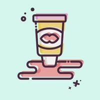 Icon Lip Gloss. related to Cosmetic symbol. MBE style. simple design editable. simple illustration vector