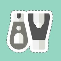 Sticker line cut BB Cream. related to Cosmetic symbol. simple design editable. simple illustration vector