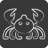 Icon Crab. related to Sea symbol. chalk Style. simple design editable. simple illustration vector