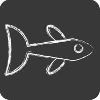 Icon Neon Tetra. related to Sea symbol. chalk Style. simple design editable. simple illustration vector