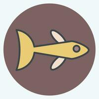 Icon Neon Tetra. related to Sea symbol. color mate style. simple design editable. simple illustration vector