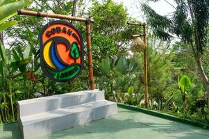 Malang, Indonesia - November 07 2023 - Waterfall and park tourist attractions in Coban Lanang photo