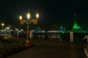 malang, Indonesia - noviembre 13 2023 - noche hora atmósfera a ciudad salón en malang ciudad, este Java, Indonesia foto