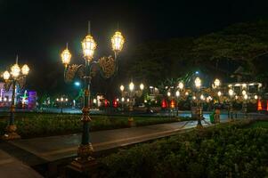 Malang, Indonesia - November 13 2023 - Night time atmosphere at City Hall in Malang City, East Java, Indonesia photo