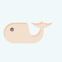 Icon Dolphin. related to Sea symbol. flat style. simple design editable. simple illustration vector