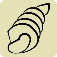 Icon Shell. related to Sea symbol. hand drawn style. simple design editable. simple illustration vector