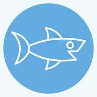 icono tiburón. relacionado a mar símbolo. azul ojos estilo. sencillo diseño editable. sencillo ilustración vector