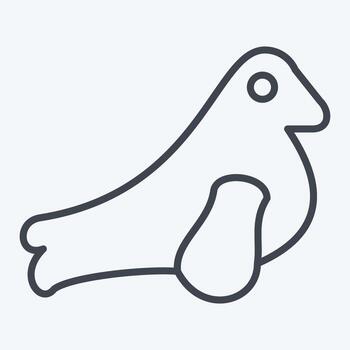 Icon Seal. related to Sea symbol. line style. simple design editable. simple illustration vector