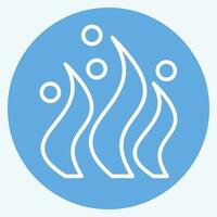 Icon Seaweed. related to Sea symbol. blue eyes style. simple design editable. simple illustration vector