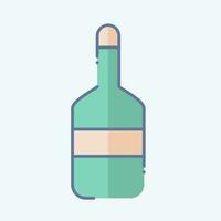 Icon Bottle. related to Sea symbol. doodle style. simple design editable. simple illustration vector