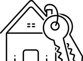 Home outline icon symbol vector image. Illustration of the house real estate graphic property design image