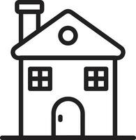 Home outline icon symbol vector image. Illustration of the house real estate graphic property design image