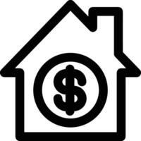 Home outline icon symbol vector image. Illustration of the house real estate graphic property design image