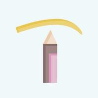 Icon Eyebrow Pencil. related to Cosmetic symbol. flat style. simple design editable. simple illustration vector