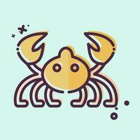 Icon Crab. related to Sea symbol. MBE style. simple design editable. simple illustration vector