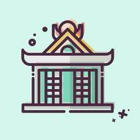 Icon Pavilion. related to Ninja symbol. MBE style. simple design editable. simple illustration vector