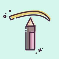 Icon Eyebrow Pencil. related to Cosmetic symbol. MBE style. simple design editable. simple illustration vector