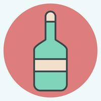 Icon Bottle. related to Sea symbol. color mate style. simple design editable. simple illustration vector