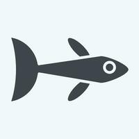 Icon Neon Tetra. related to Sea symbol. glyph style. simple design editable. simple illustration vector