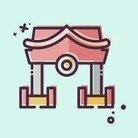 Icon Shrine. related to Ninja symbol. MBE style. simple design editable. simple illustration vector