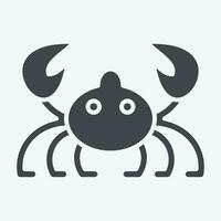 Icon Crab. related to Sea symbol. glyph style. simple design editable. simple illustration vector
