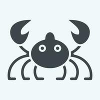 Icon Crab. related to Sea symbol. glyph style. simple design editable. simple illustration vector