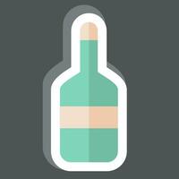 Sticker Bottle. related to Sea symbol. simple design editable. simple illustration vector