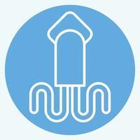 Icon Squid. related to Sea symbol. blue eyes style. simple design editable. simple illustration vector