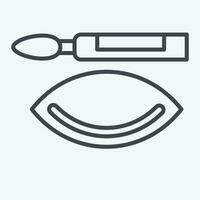 Icon Eyeliner. related to Cosmetic symbol. line style. simple design editable. simple illustration vector