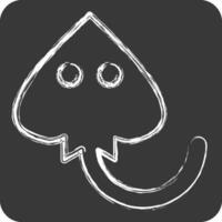 Icon Manta Ray. related to Sea symbol. chalk Style. simple design editable. simple illustration vector