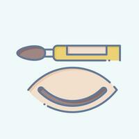 Icon Eyeliner. related to Cosmetic symbol. doodle style. simple design editable. simple illustration vector