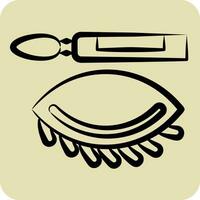 Icon Eyeliner. related to Cosmetic symbol. hand drawn style. simple design editable. simple illustration vector