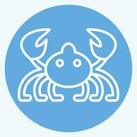 Icon Crab. related to Sea symbol. blue eyes style. simple design editable. simple illustration vector