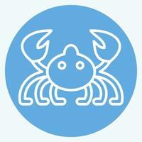 Icon Crab. related to Sea symbol. blue eyes style. simple design editable. simple illustration vector