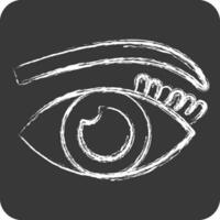 Icon Eyelashes. related to Cosmetic symbol. chalk Style. simple design editable. simple illustration vector