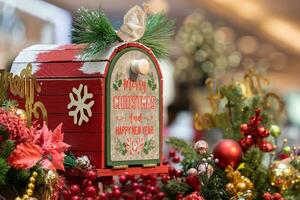 Beautiful Merry Christmas and Happy New Year letter box photo