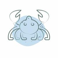 Icon Crab. related to Sea symbol. Color Spot Style. simple design editable. simple illustration vector