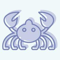 Icon Crab. related to Sea symbol. two tone style. simple design editable. simple illustration vector