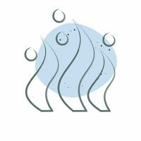 Icon Seaweed. related to Sea symbol. Color Spot Style. simple design editable. simple illustration vector