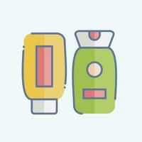 Icon Lotion. related to Cosmetic symbol. doodle style. simple design editable. simple illustration vector