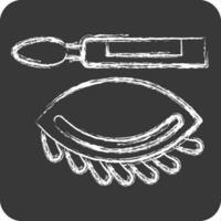 Icon Eyeliner. related to Cosmetic symbol. chalk Style. simple design editable. simple illustration vector